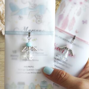 Estampita + Pin recuerdo para la primera comunion