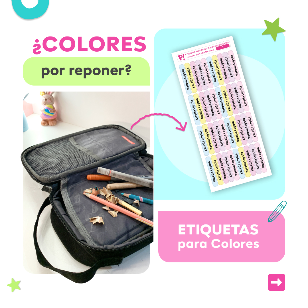 Revisión de colores y cartuchera escolar a mitad de año