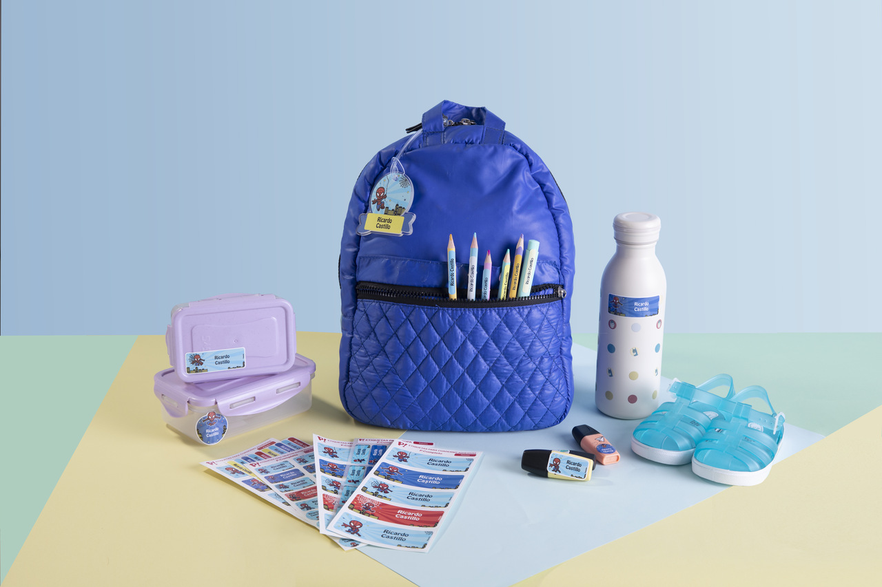 Etiquetas para lonchera, mochila y tomatodo de inicial