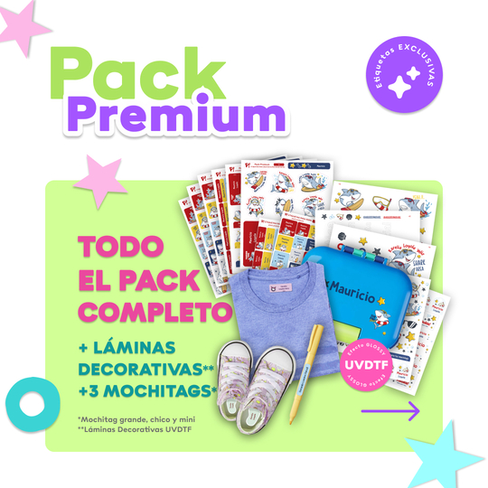 Pack Premium etiquetas escolares Pekokis