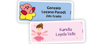 Ejemplos de etiquetas escolares personalizadas Pekokis