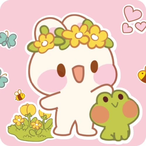Coleción KAWAII - Conejito y Rana