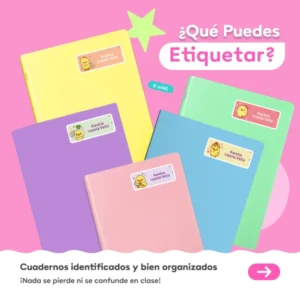 Etiquetas para cuadernos