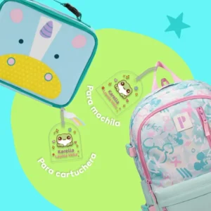 Pack Mochitag Premium - accesorios escolares personalizados Pekokis